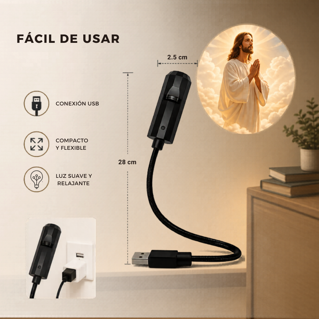 Proyector de Luz con Imágenes de Jesús