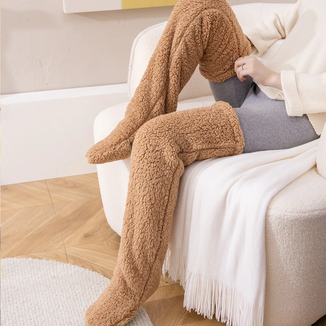 Medias Térmicas de Peluche 2 en 1